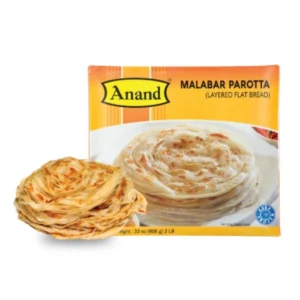 Anand Malabar Parotta layered flatbread packaging.
