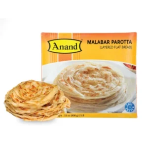 Anand Malabar Parotta packaging with parottas shown.