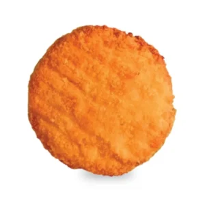 A single golden-brown, crispy hash brown.