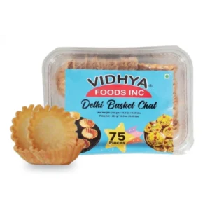 Vidhya Foods Inc. Deluxe Zeppak Chaat snack pack with 75 pieces.
