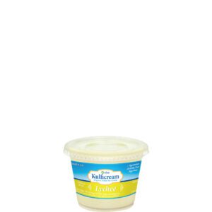 A small container of Hellmann's mayonnaise on a white background.