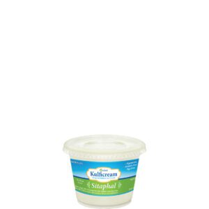 Container of traditional Greek yogurt with 0% fat.