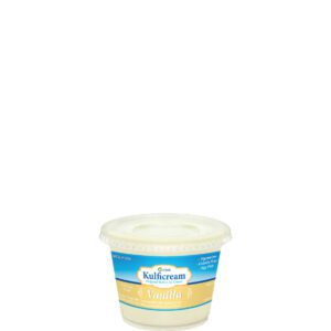 Small container of Borden sour cream with blue and white label.