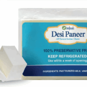 Block of Orphee Desi Paneer cheese in packaging.